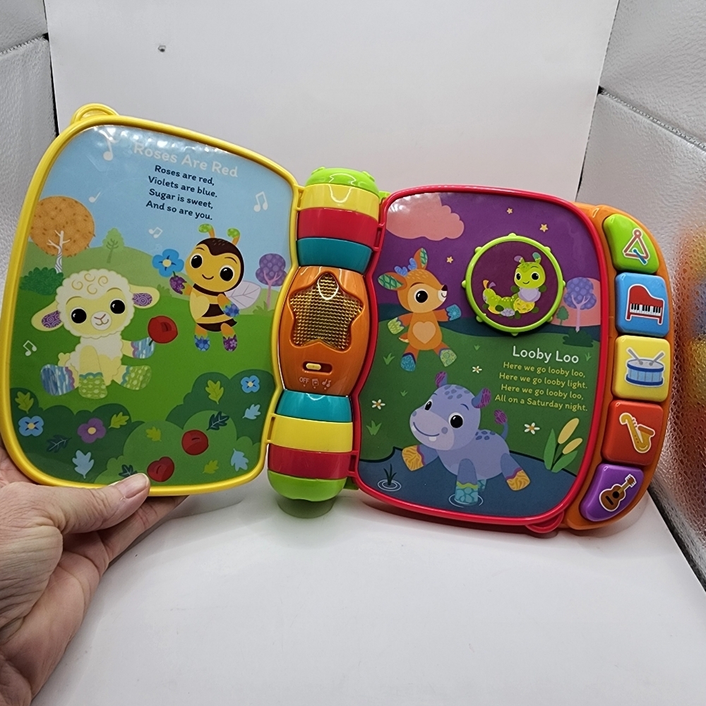 VTech Animal Rhymes Music Book Light Up Educational 3-24 Months Baby Toddler - Picture 4 of 6